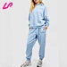 Upgrade your activewear with our hoodie tracksuits. The comfortable and stylish design of this tracksuit makes it perfect for any workout routine.